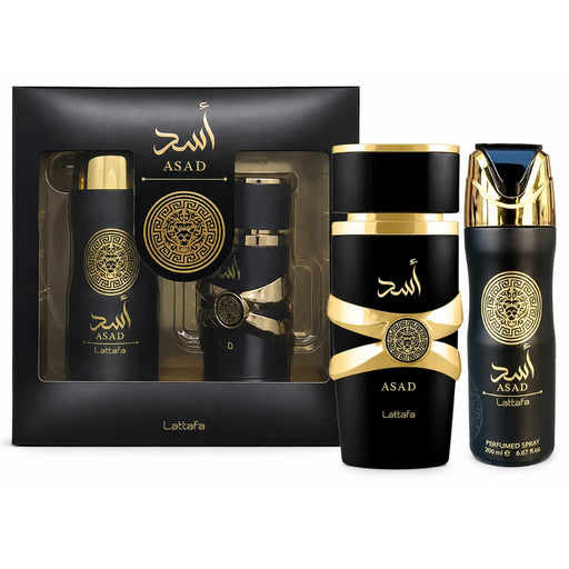 Estuche Lattafa Asad EDP 100 ML + Deo Spray 200 ML Hombre Lattafa