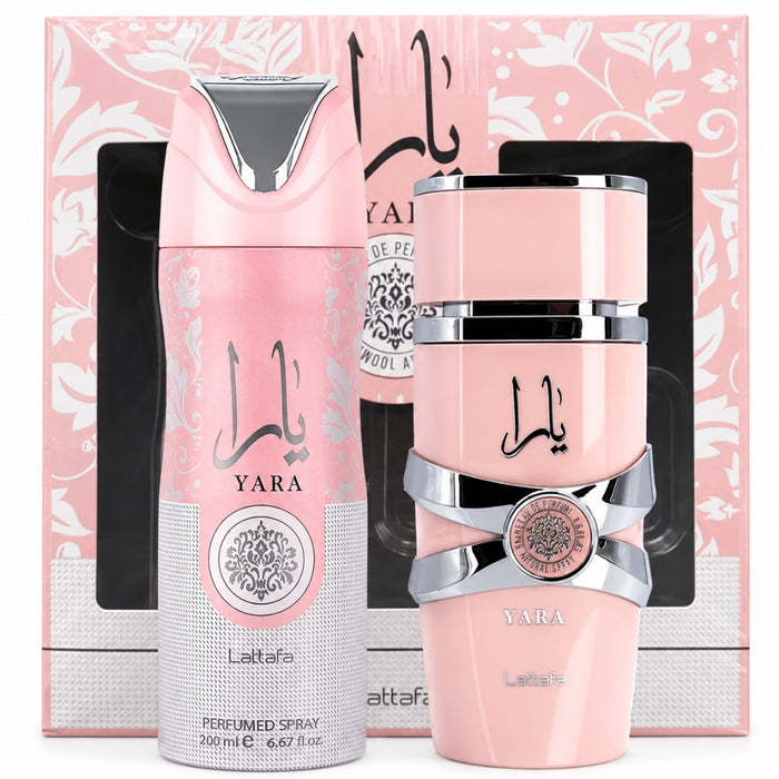 Estuche Lattafa Yara EDP 100 ML + Deo Spray 200 ML Mujer Lattafa