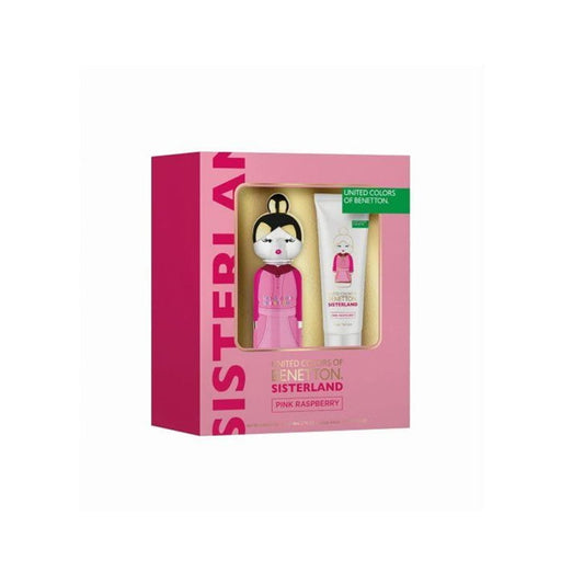 Set Benetton Sisterland Pink Rasberry Edt 80Ml + Body Lotion 75Ml Mujer Benetton