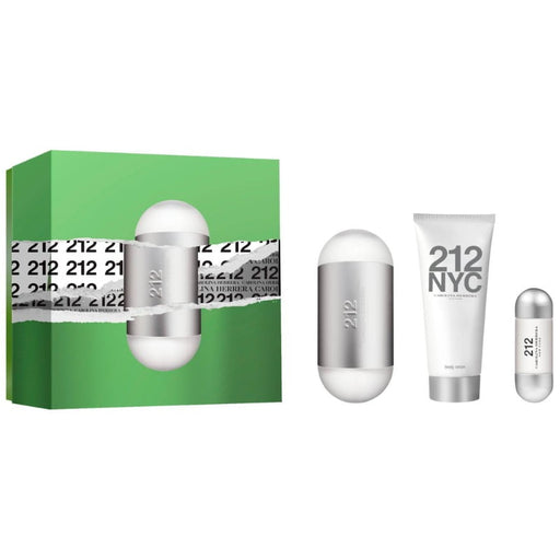 Set Carolina Herrera 212 Edt 100Ml + 7Ml + Body Locion 100Ml Mujer Carolina Herrera