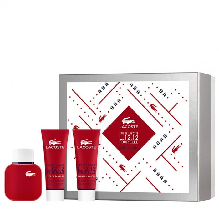 Set Lacoste L1212 Pour Elle French Panache 50 ML EDT  2 Shower Gel 50 ML