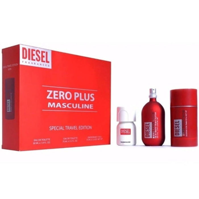 Set Diesel Zero Plus Edt 75Ml 3 Pcs Hombre Diesel