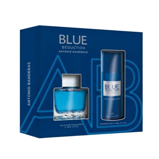 Set Antonio Banderas Blue Seduction Edt 100Ml + Desodorante 150Ml Hombre