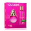 Set Benetton Colors Pink Edt 50 Ml + Deo Body Spray 150 Ml 5